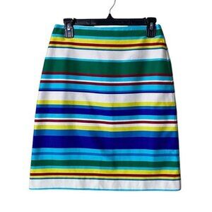 Talbots Women’s Mini Skirt Size 2P Rainbow Colorful Festival Contemporar…